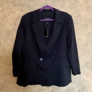 Eloquii Double Breasted Black Blazer